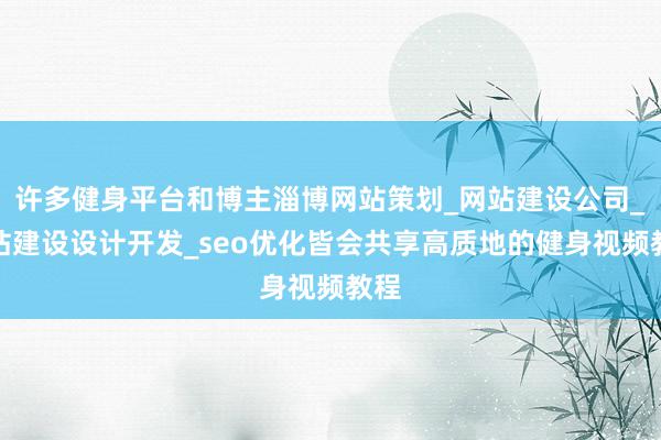 许多健身平台和博主淄博网站策划_网站建设公司_网站建设设计开发_seo优化皆会共享高质地的健身视频教程