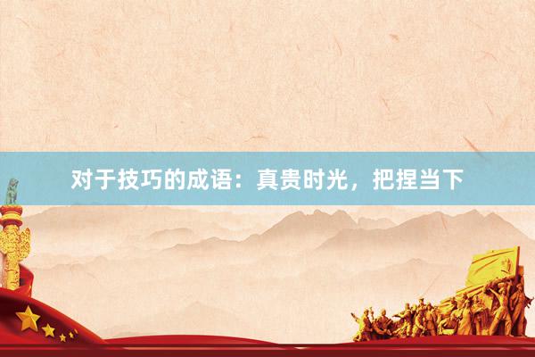 对于技巧的成语：真贵时光，把捏当下